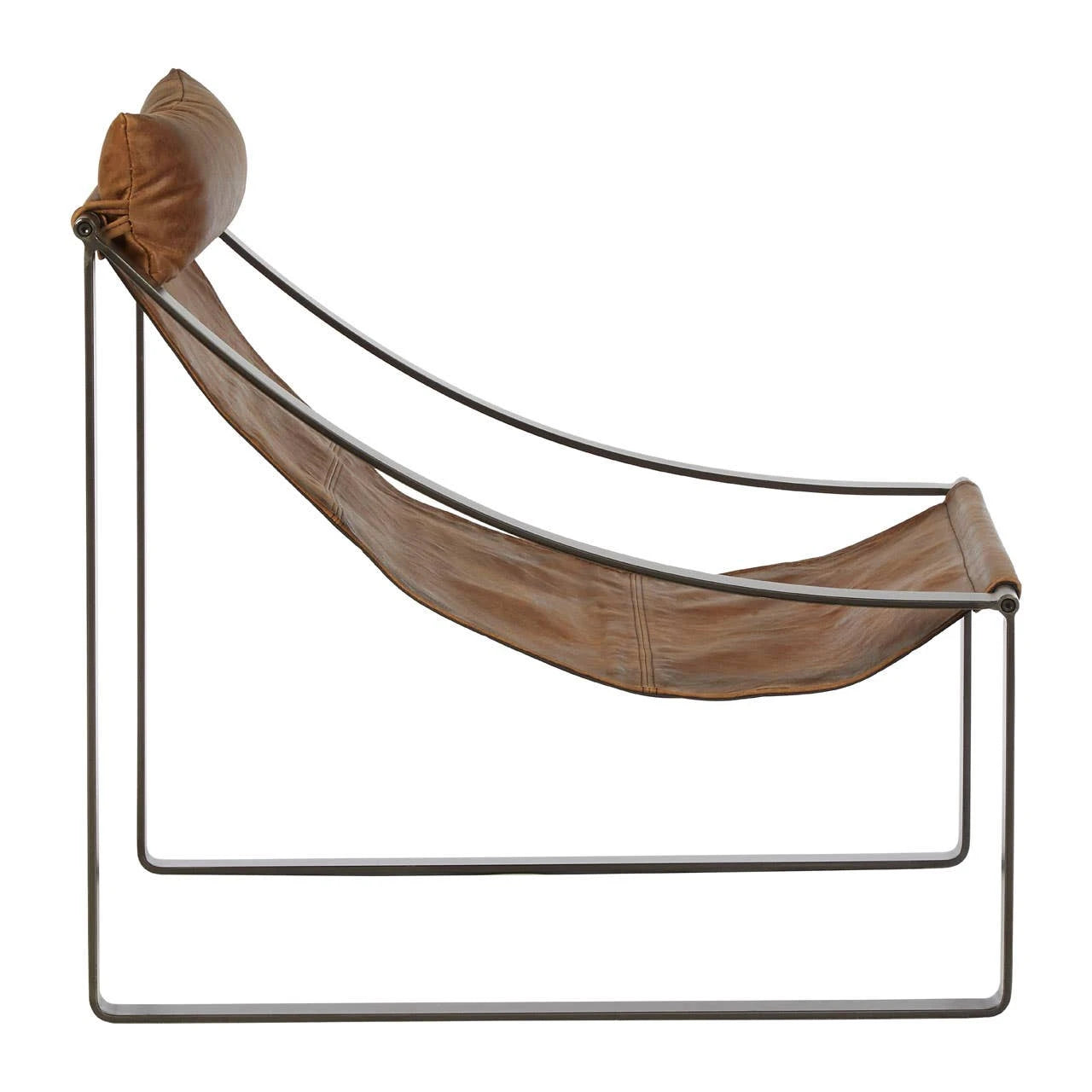 Hoxton Genuine Light Brown Leather Sling Chair