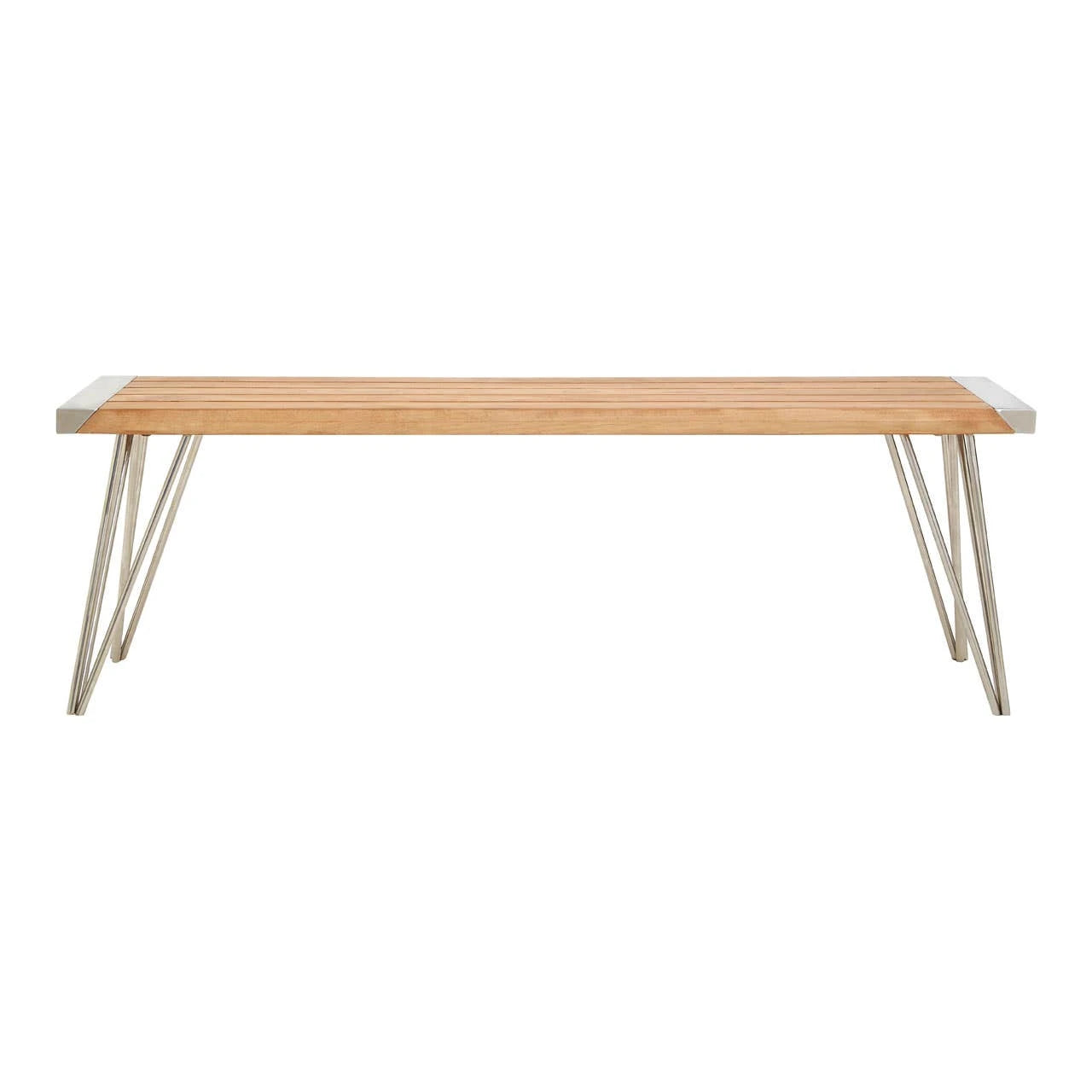 Nandri Slatted Teak Wood Bench