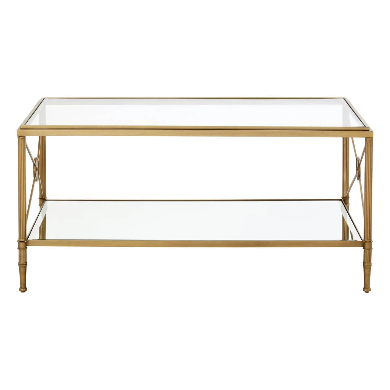 Axis Coffee Table With Gold Finish Frame