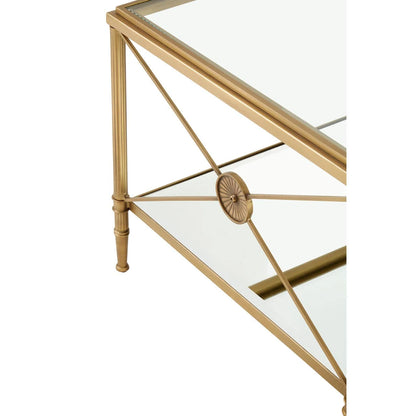 Axis Coffee Table With Gold Finish Frame