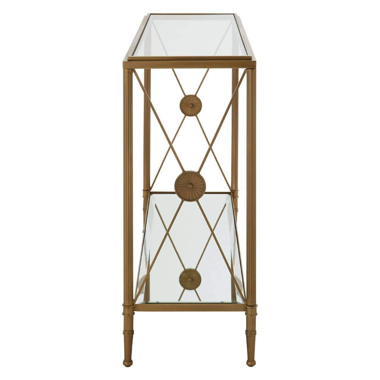 Axis Console Table With Gold Finish Frame