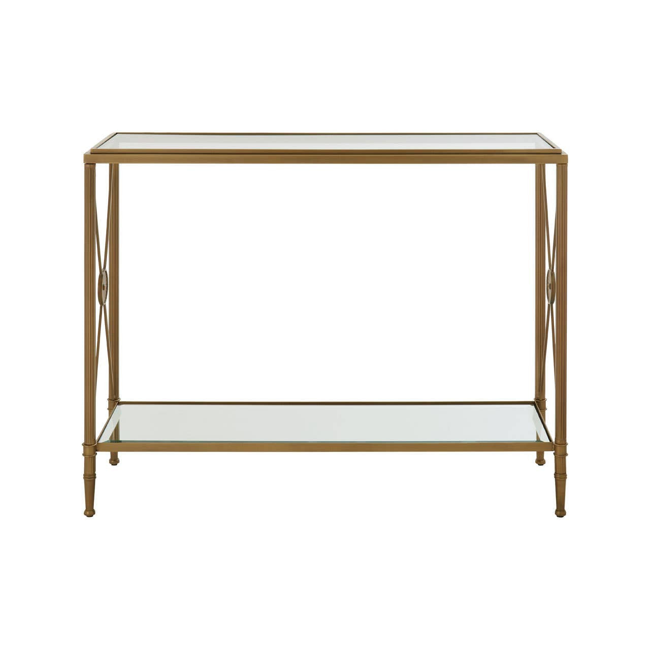 Axis Console Table With Gold Finish Frame