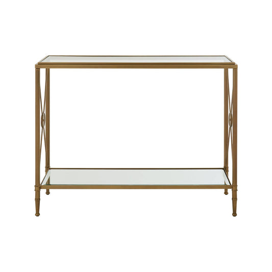 Axis Console Table With Gold Finish Frame
