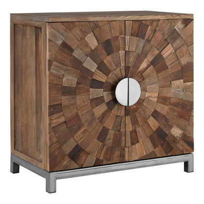 Midas Large Recycled Elm Wood 2 Door Cabinet