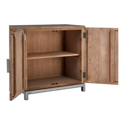 Midas Large Recycled Elm Wood 2 Door Cabinet