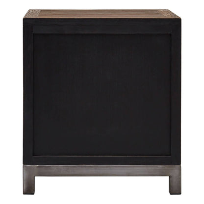 Midas Small Recycled Elm Wood 2 Door Cabinet
