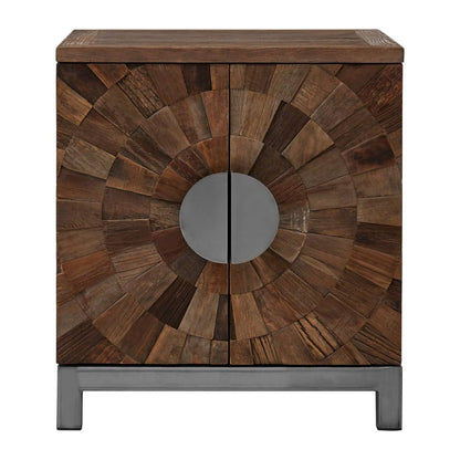 Midas Small Recycled Elm Wood 2 Door Cabinet