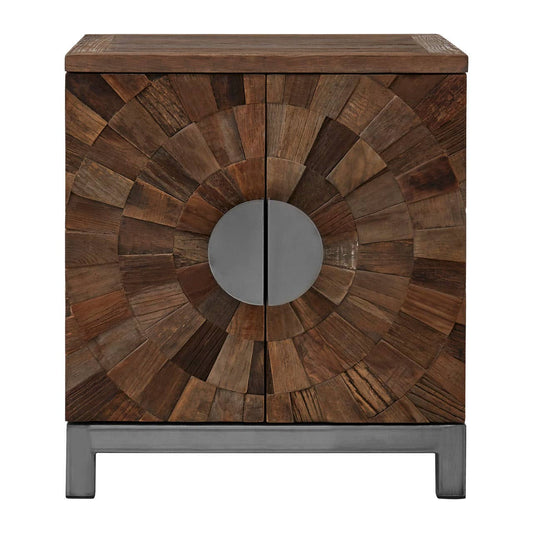 Midas Small Recycled Elm Wood 2 Door Cabinet