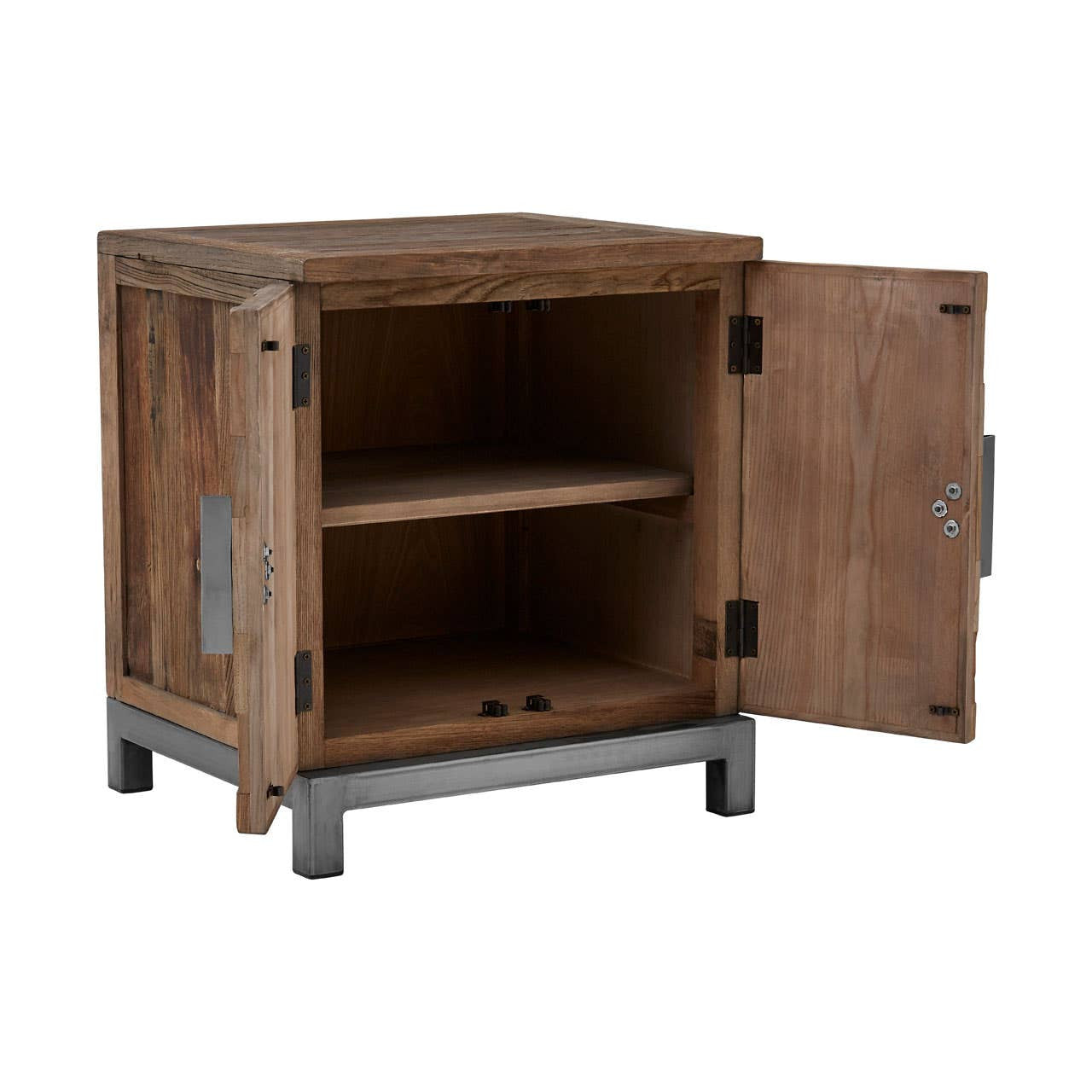 Midas Small Recycled Elm Wood 2 Door Cabinet