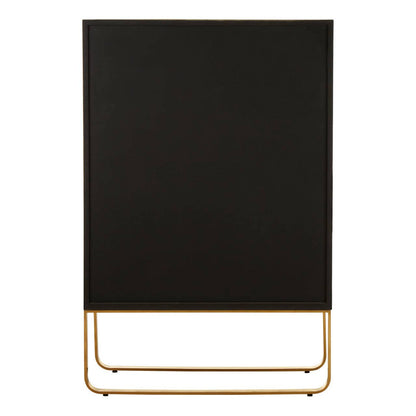 Modica Oak Wood and Brushed Gold Cabinet