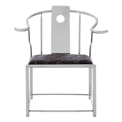 Yasmin Black Velvet And Steel Chair