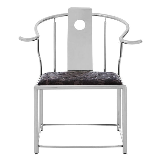 Yasmin Black Velvet And Steel Chair