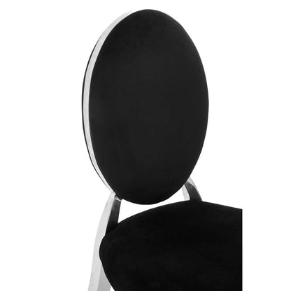 Yasmin Black Velvet And Silver Chair