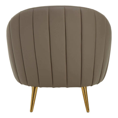 Lagero Brown Leather Effect Armchair
