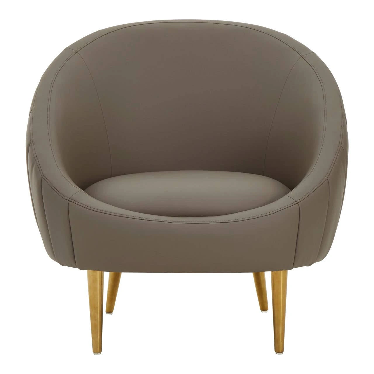 Lagero Brown Leather Effect Armchair