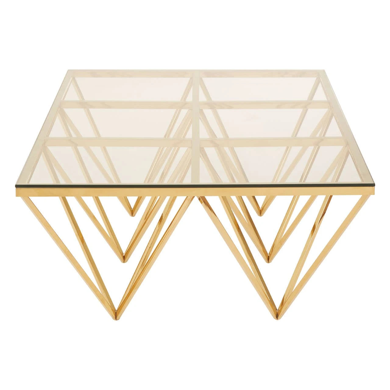 Allure Gold Prismatic Coffee Table