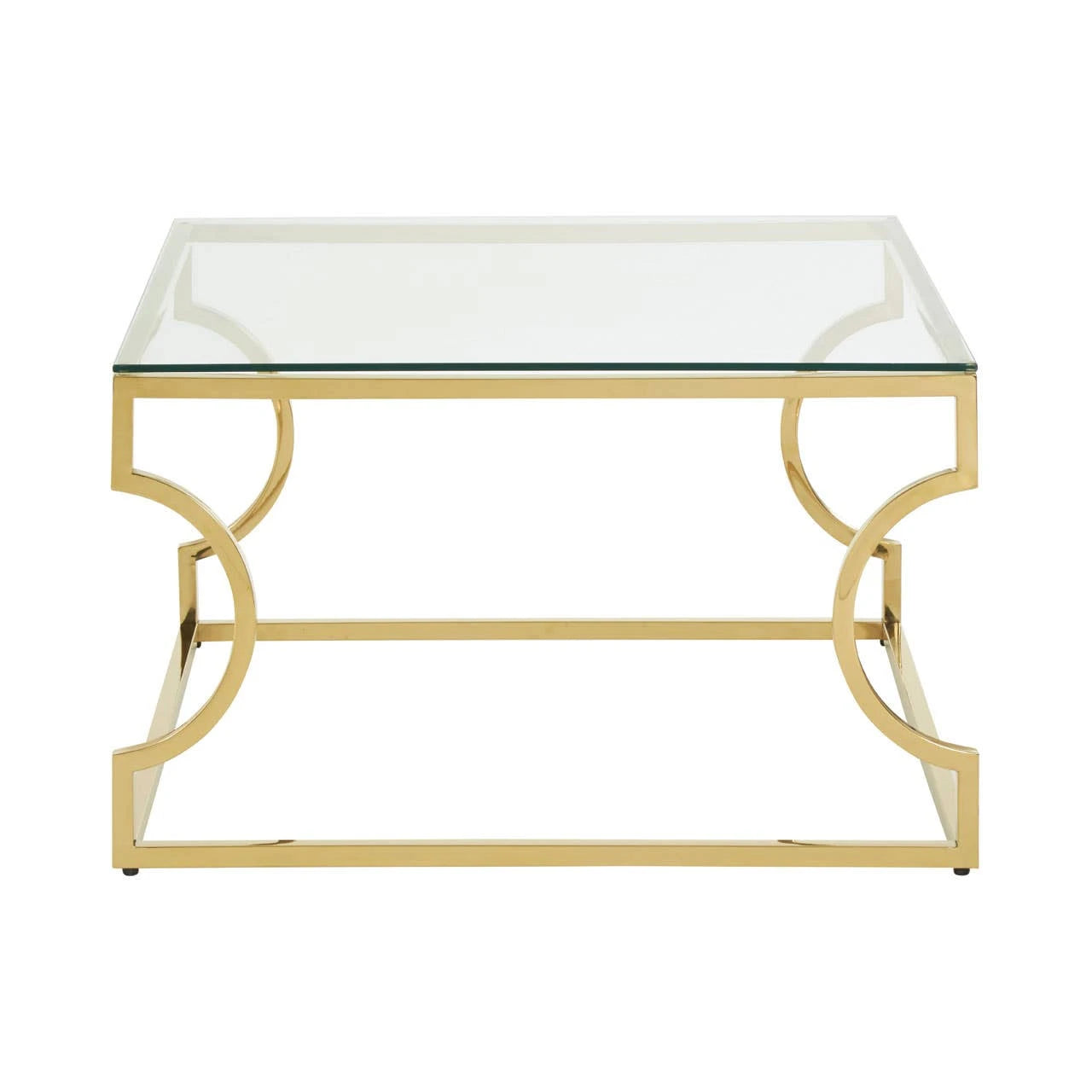 Allure Tempered Glass Curved Frame Coffee Table