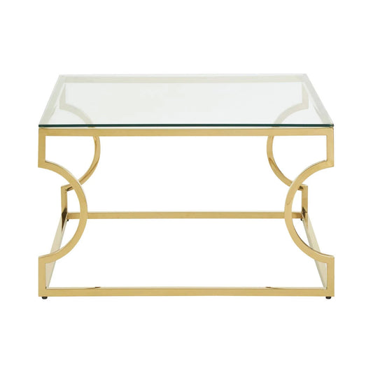 Allure Tempered Glass Curved Frame Coffee Table