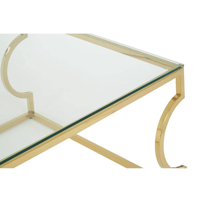 Allure Tempered Glass Curved Frame Coffee Table