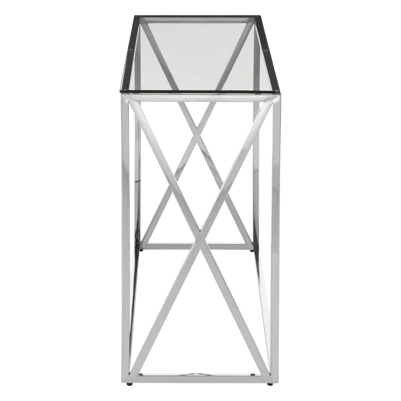 Allure Silver Cross Design Console Table