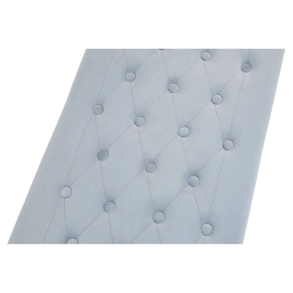 Allure Powder Grey Tufted Bench