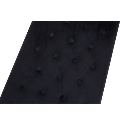 Allure Black Tufted Bench