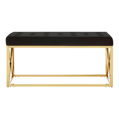 Allure Mink Tufted Bench