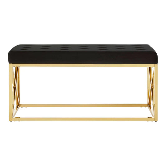 Allure Mink Tufted Bench