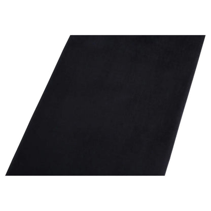 Allure Black Seat And Silver Metal Frame Bench