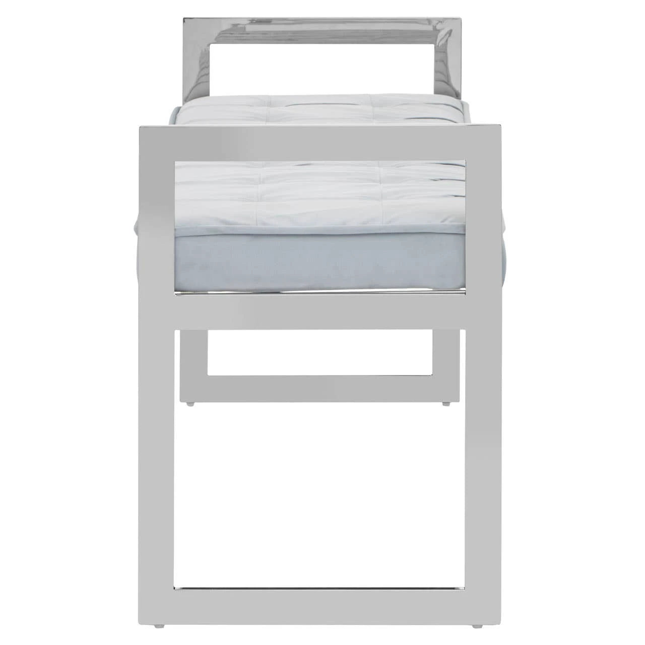 Allure Powder Blue And Silver Finish Bench