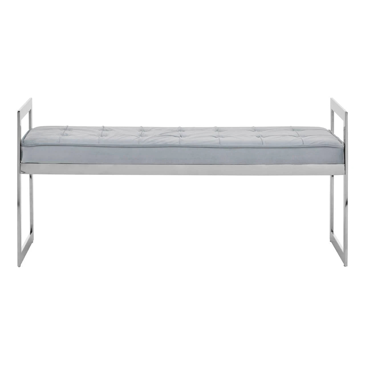 Allure Powder Blue And Silver Finish Bench