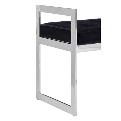 Allure Long Black Seat Bench