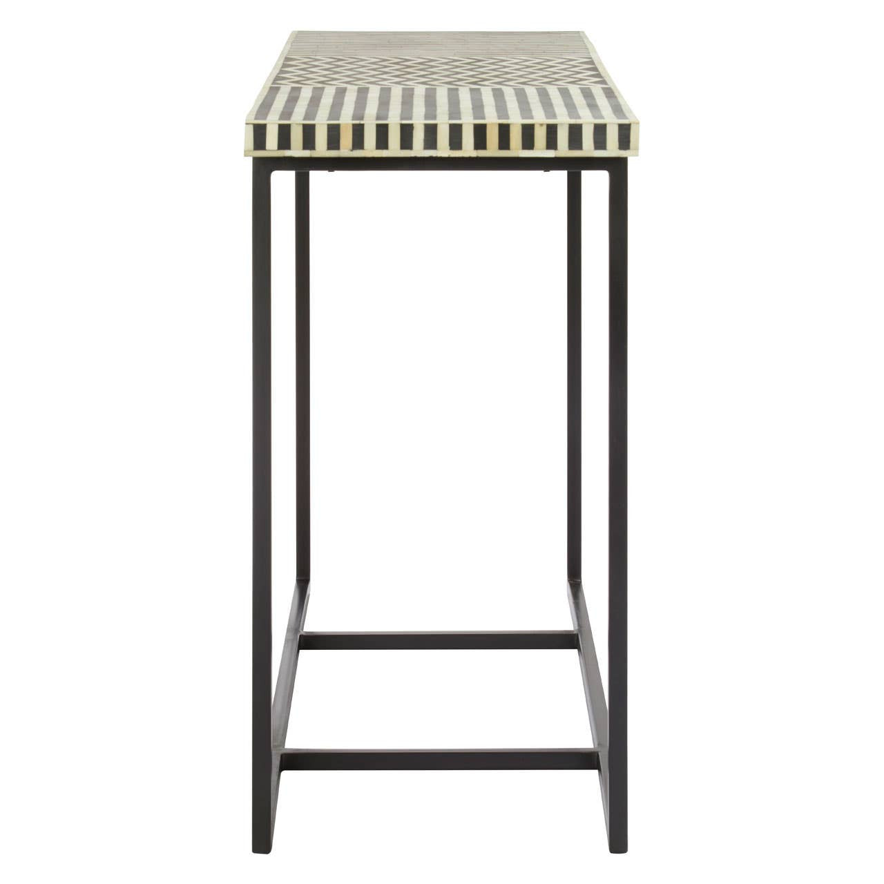 Boho Mango Wood with Bone Inlay Console Table