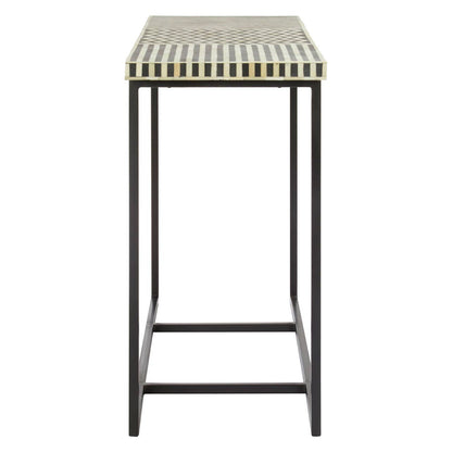 Boho Mango Wood with Bone Inlay Console Table