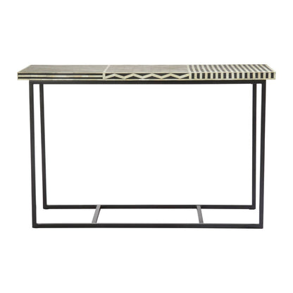 Boho Mango Wood with Bone Inlay Console Table