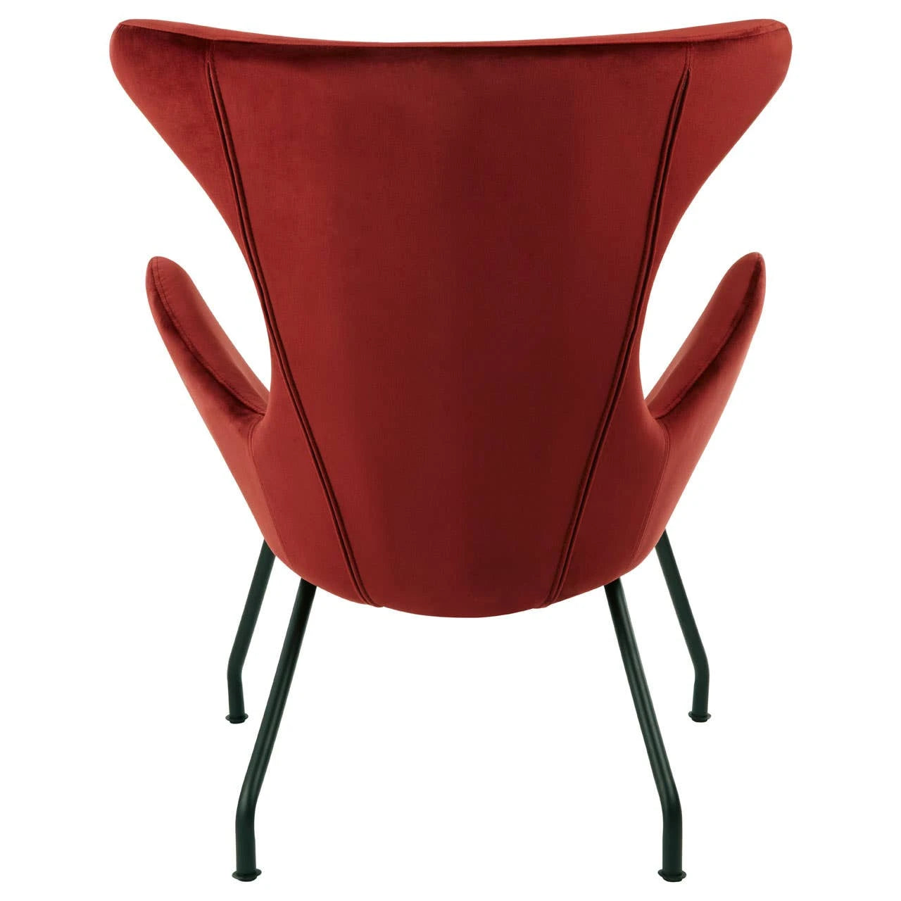 Kolding Red Fabric Modern WingbackChair