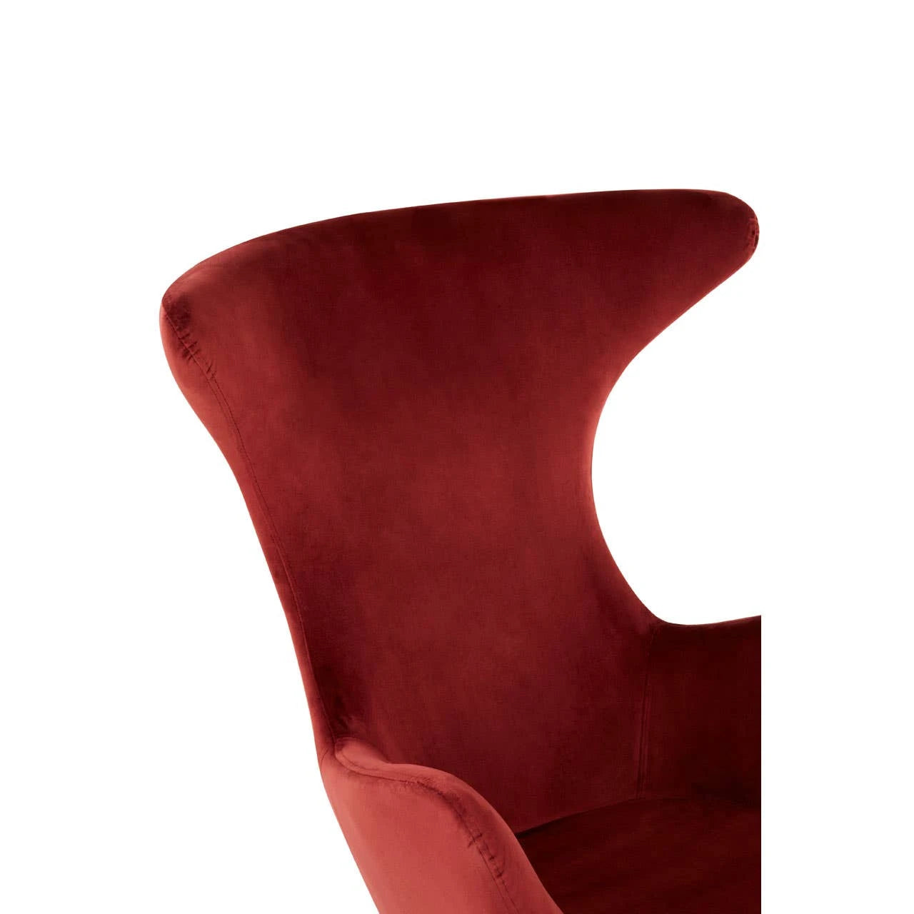 Kolding Red Fabric Modern WingbackChair