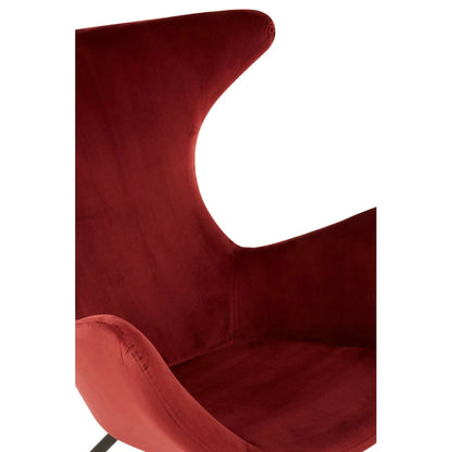 Kolding Red Fabric Modern WingbackChair