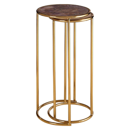 Vita Amethyst Top Set Of 2 Nesting Tall Side Tables