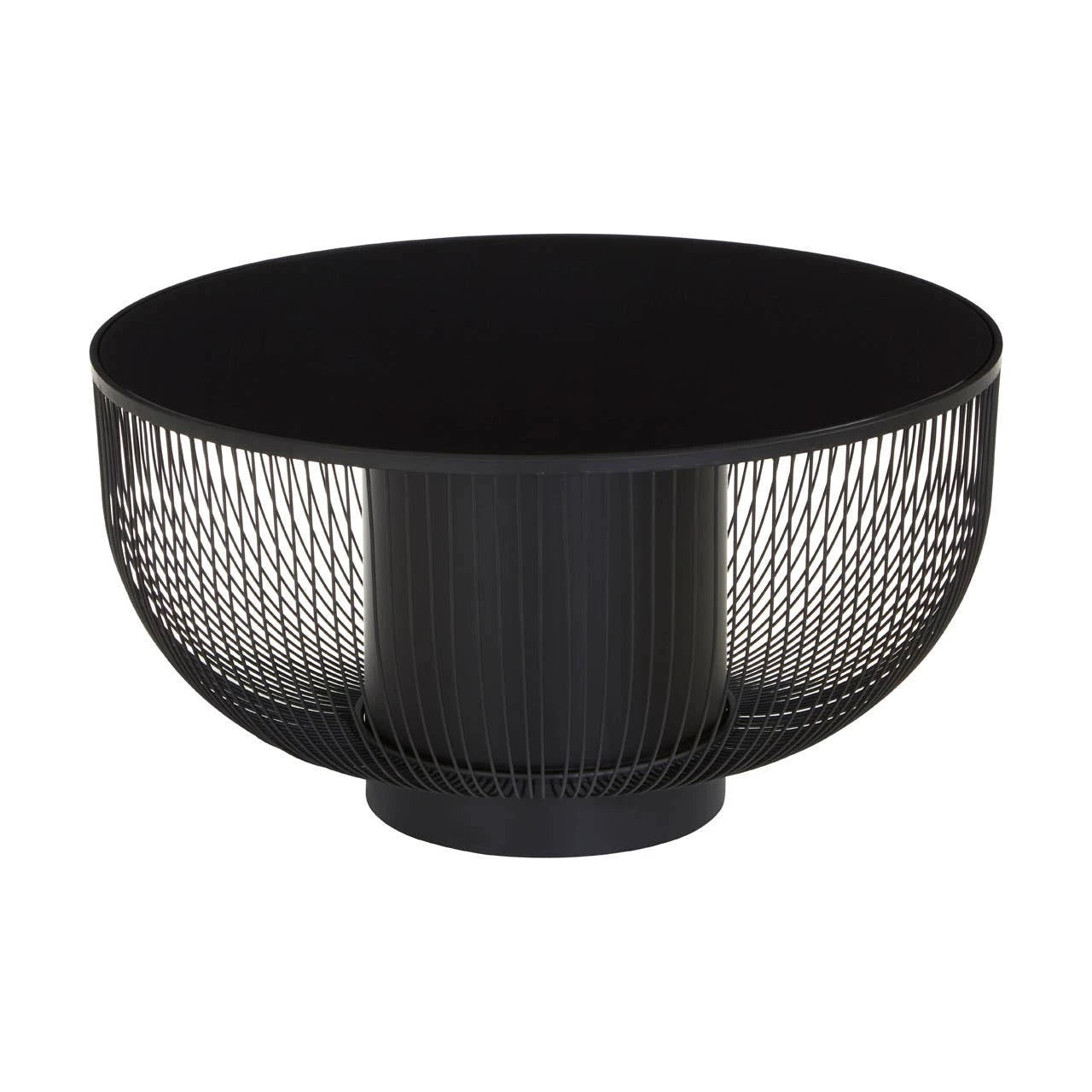Trento Coffee Table with Black Glass Top