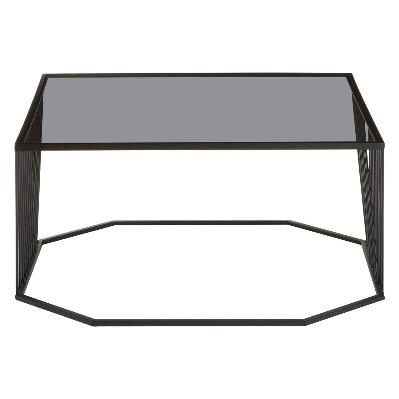 Trento Coffee Table With Grey Glass Top