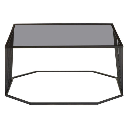Trento Coffee Table With Grey Glass Top