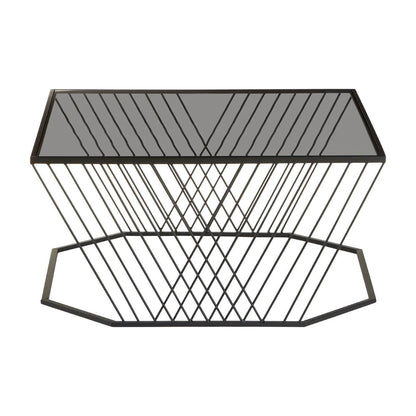 Trento Coffee Table With Grey Glass Top