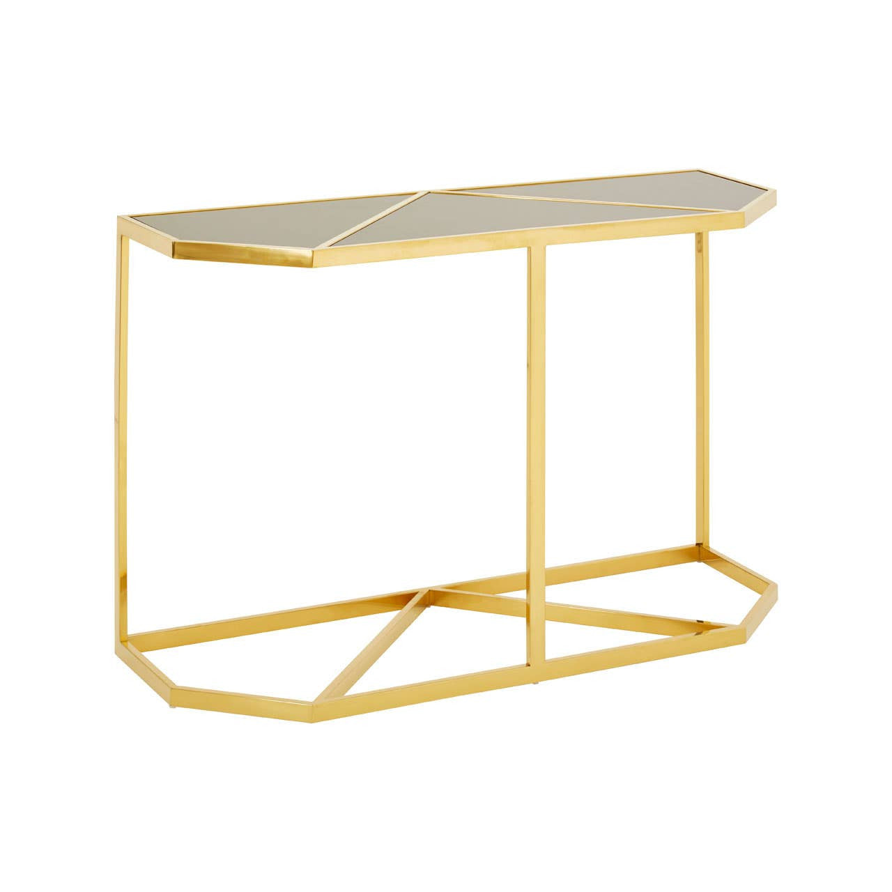 Horizon Black Tempered Glass Console Table