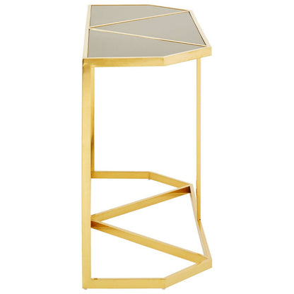 Horizon Black Tempered Glass Console Table