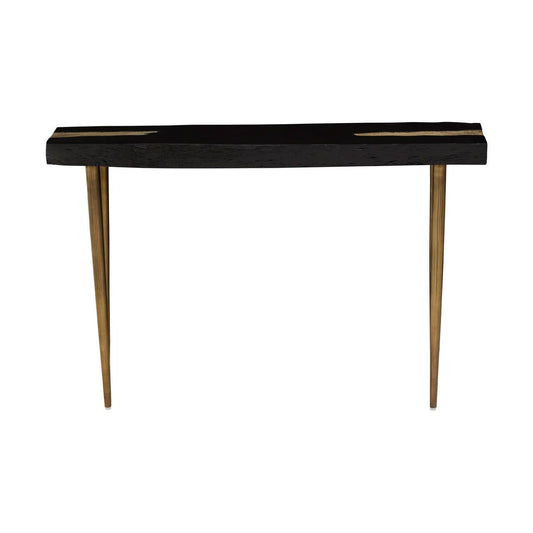 Asamra Black Acacia Wood Console Table