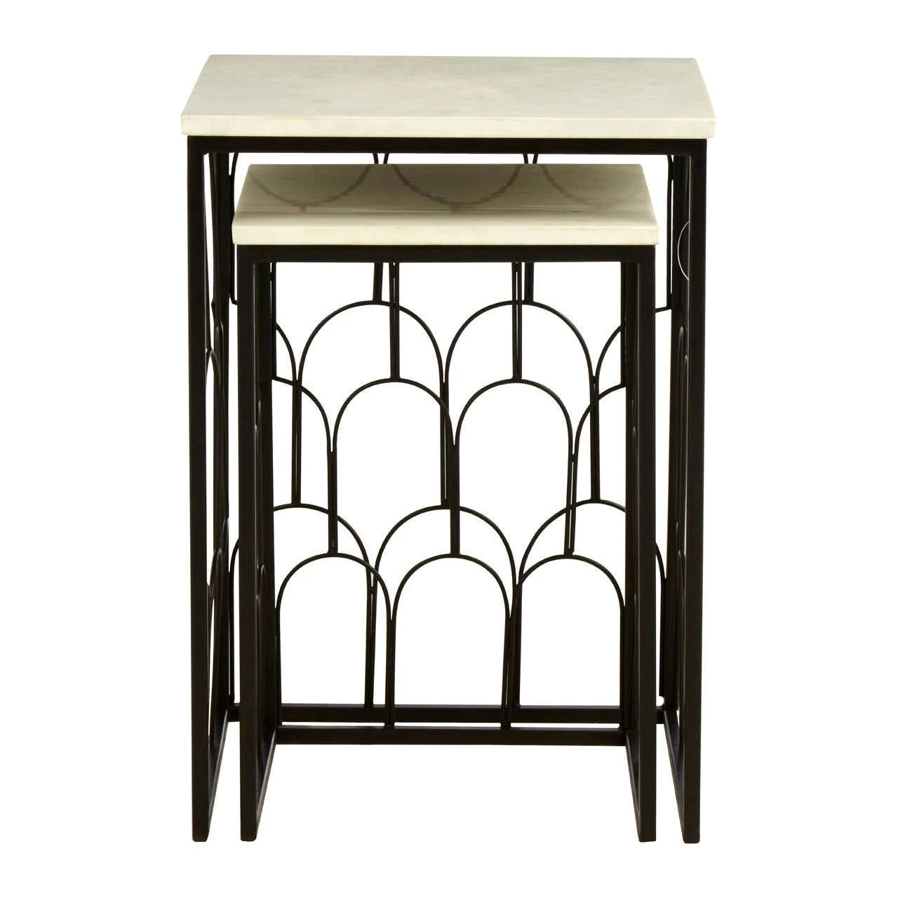 Templar Set Of 2 Marble Tops Side Tables
