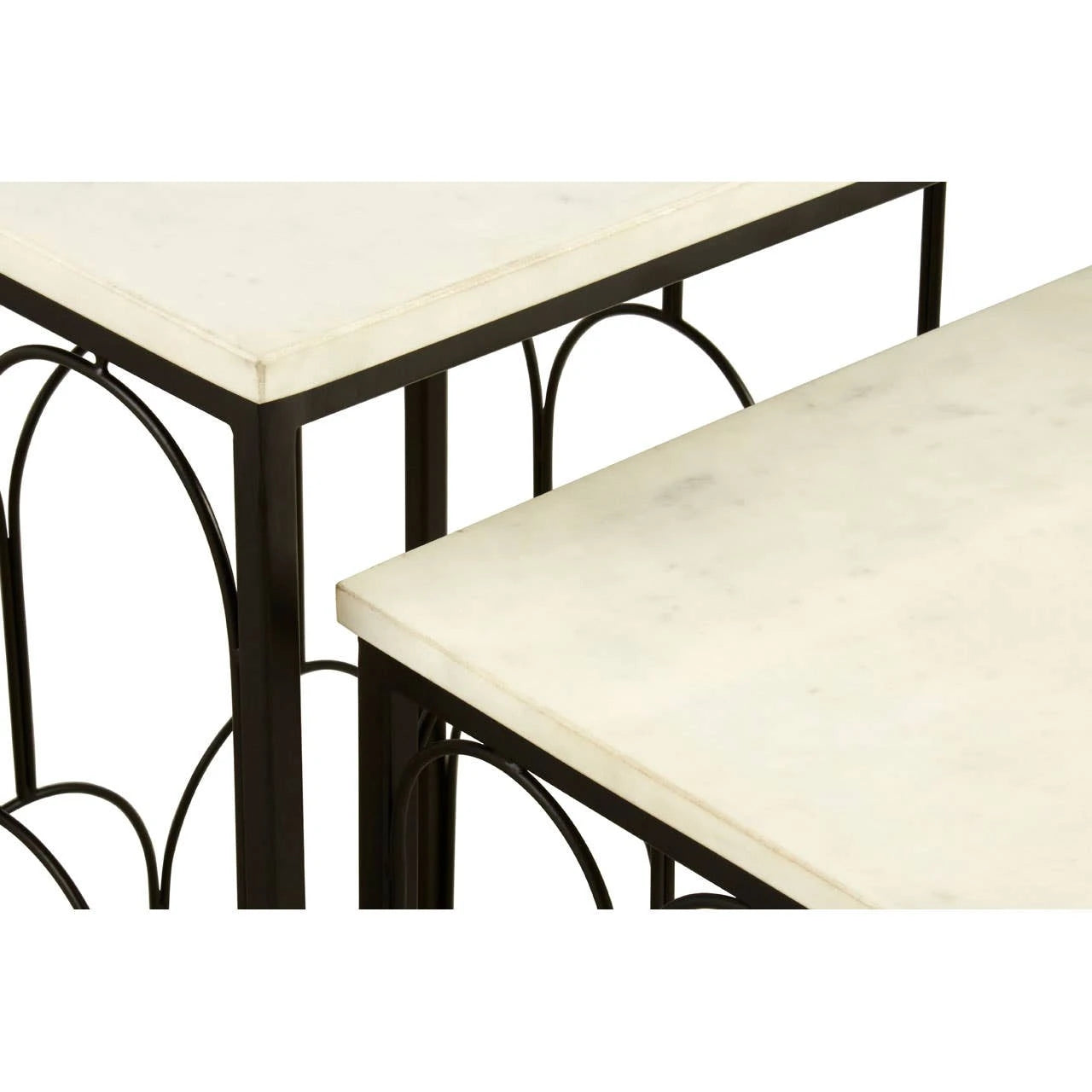 Templar Set Of 2 Marble Tops Side Tables