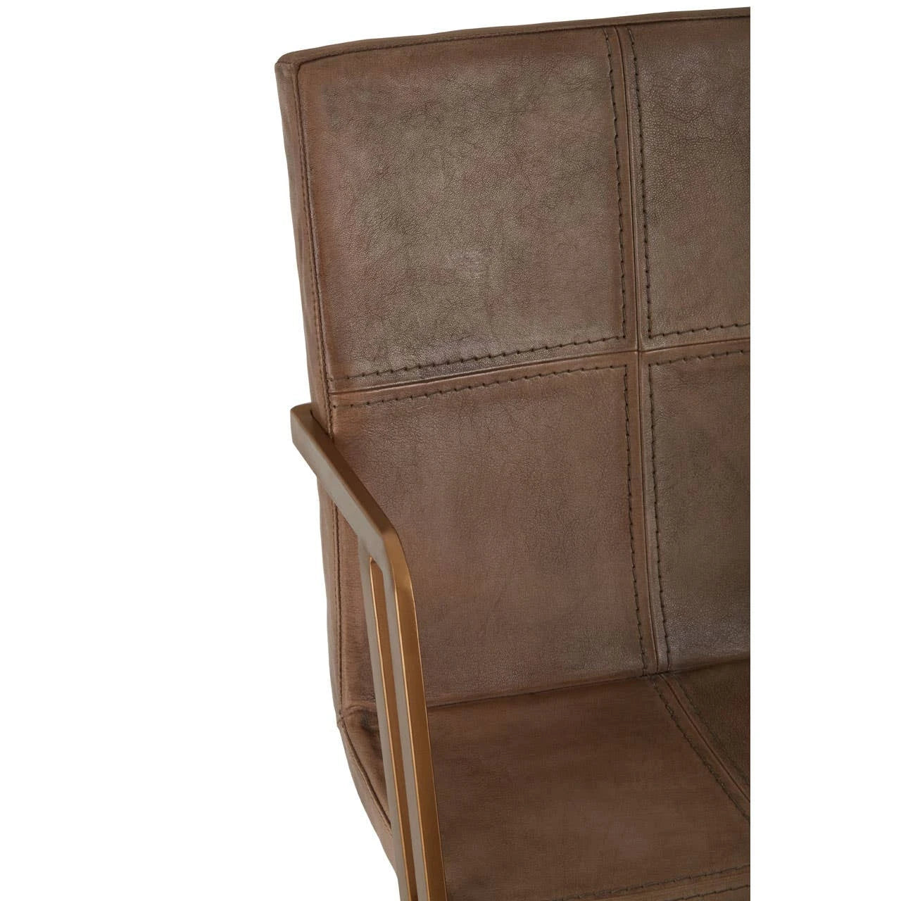 Buffalo Grey Leather Cantilever Dining Chair