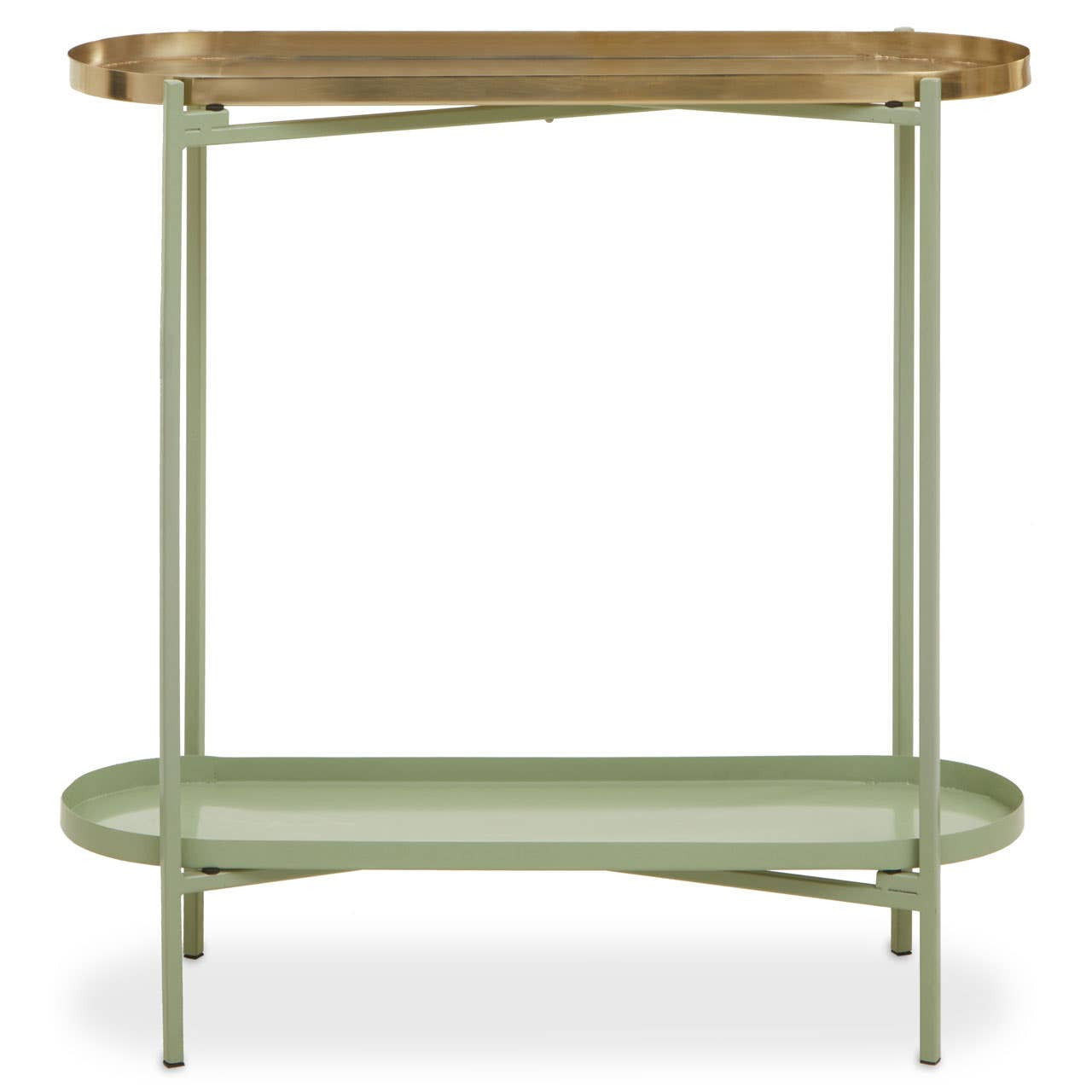 Sabia Green And Gold Iron Console Table